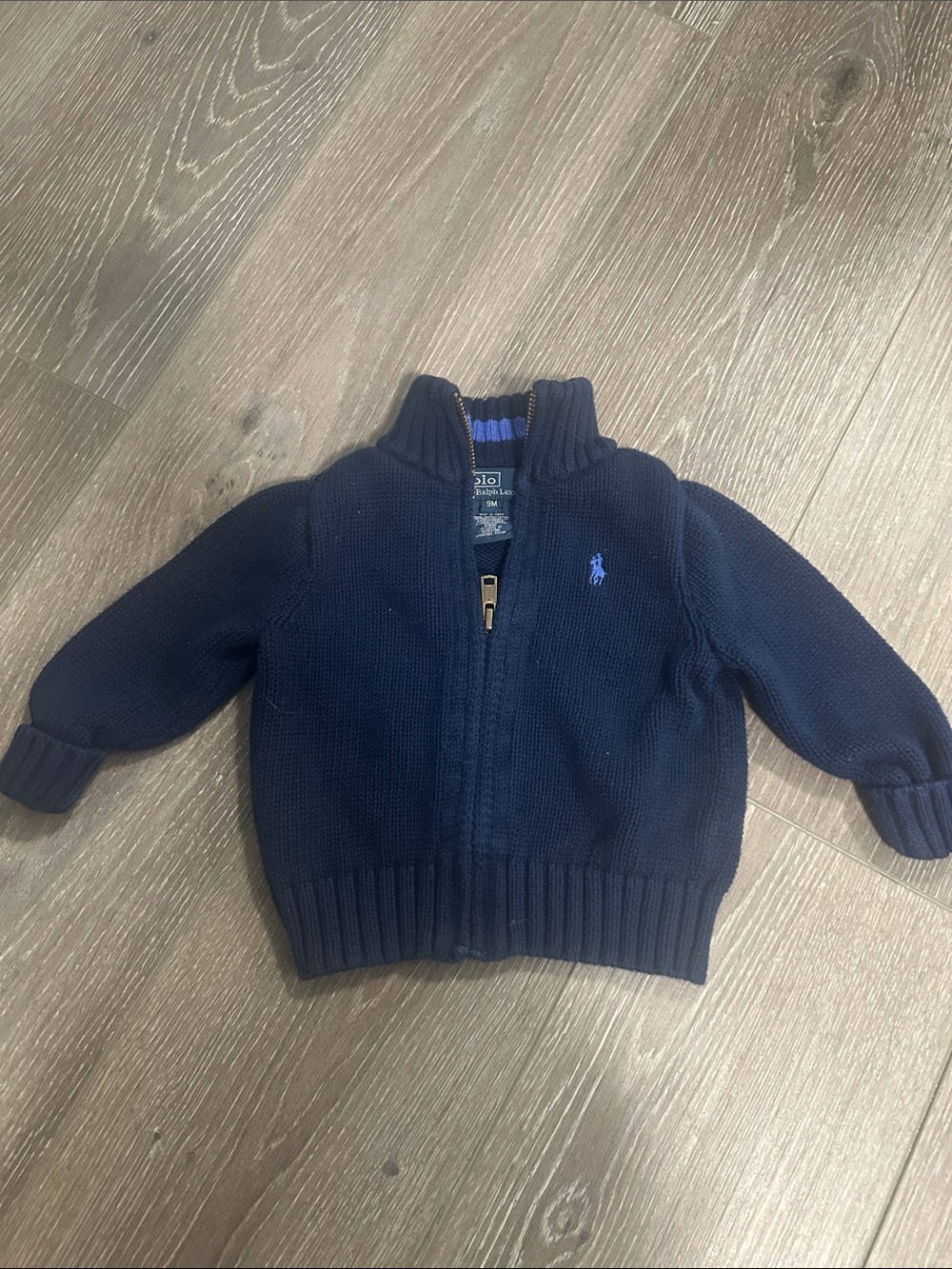 Polo by Ralph Lauren Dark Navy Zip Knit Sweater